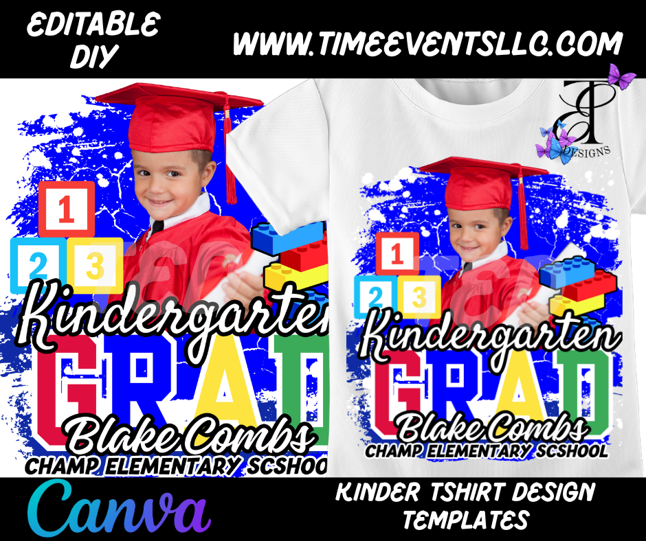 CANVA KINDER GRAD TSHIRT DESIGN TEMPLATES