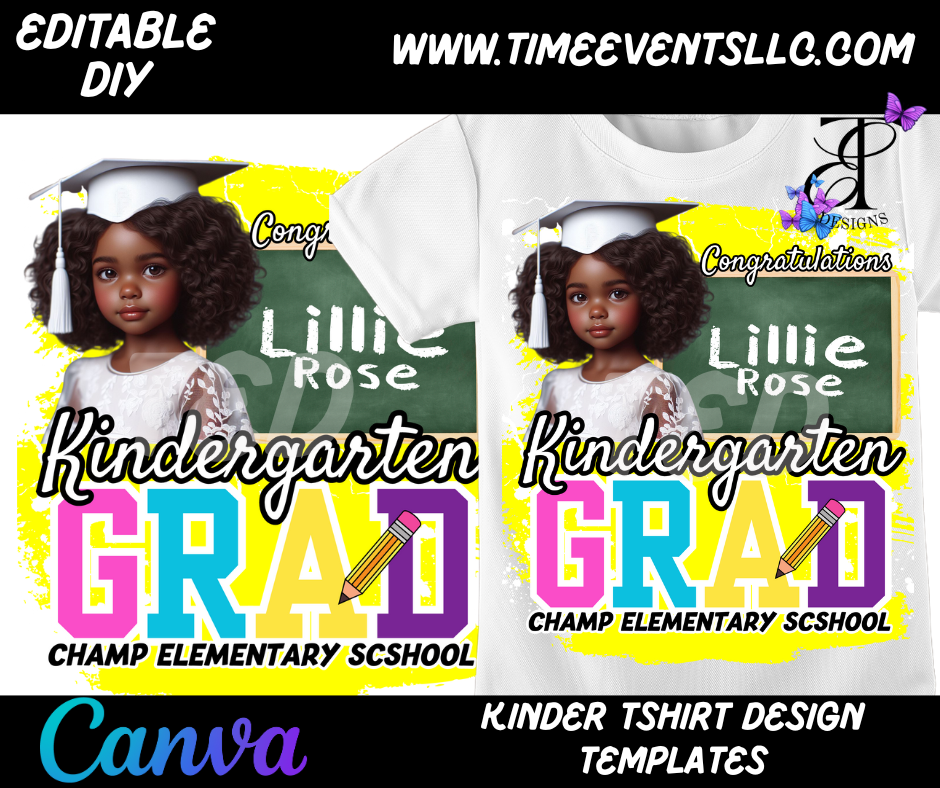 CANVA KINDER GRAD TSHIRT DESIGN TEMPLATES