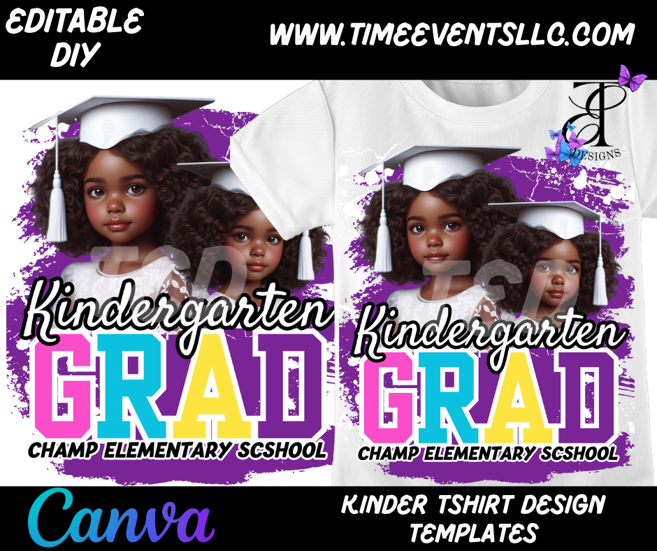 CANVA KINDER GRAD TSHIRT DESIGN TEMPLATES