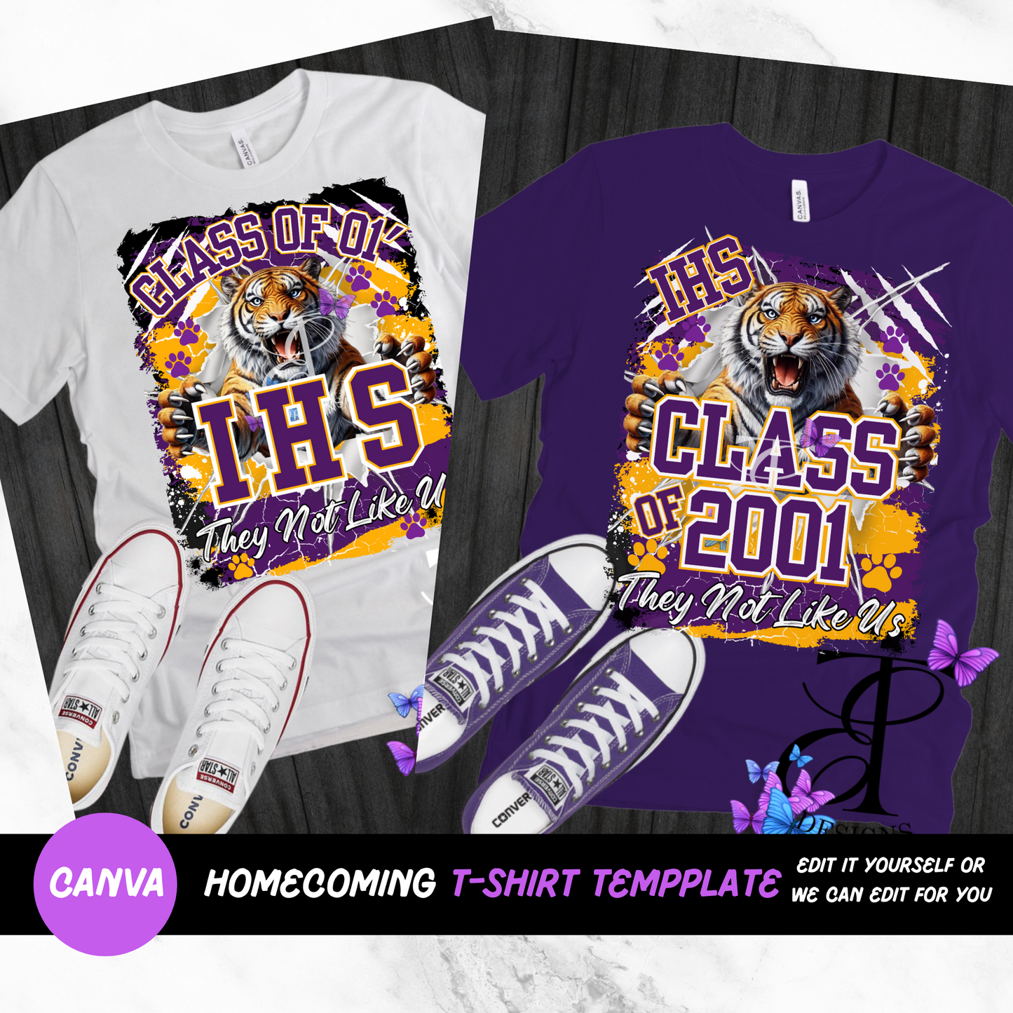 EDITABLE HOMECOMING T-SHIRT TEMPLATE