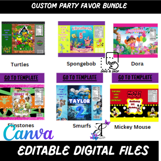 Customizable Party Favor Bundle (Digital Download)