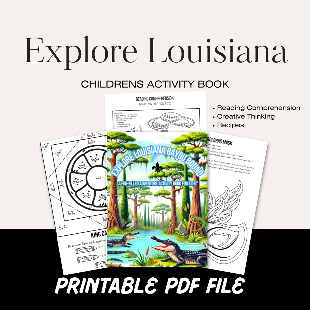 Explore Louisiana Bayou Bound Childrens Activity Book