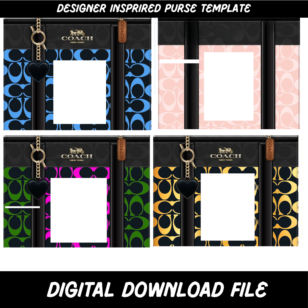 Designer Inspired Purse Template (Digital Download)